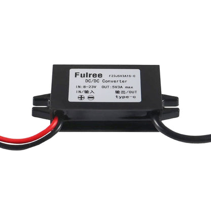 12V to 5V 3A Car Power Converter DC Module Voltage Regulator, Style:USB Female with Ears - Car Modification by PMC Jewellery | Online Shopping South Africa | PMC Jewellery | Buy Now Pay Later Mobicred