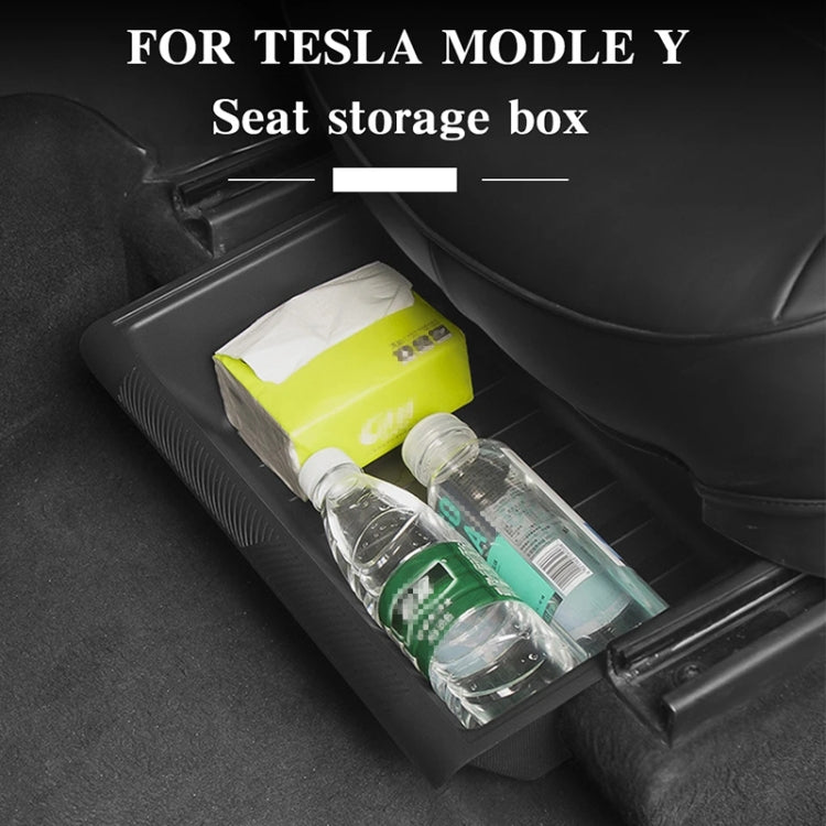 For Tesla Model Y 2021-2023 TPE Storage Organizer Under Car Seat, Style:without Cover(Grey) - Stowing Tidying by PMC Jewellery | Online Shopping South Africa | PMC Jewellery | Buy Now Pay Later Mobicred