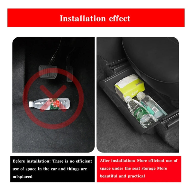 For Tesla Model Y 2021-2023 TPE Storage Organizer Under Car Seat, Style:with Cover(Grey) - Stowing Tidying by PMC TechLife | Online Shopping South Africa | PMC TechLife | Buy Now Pay Later Mobicred