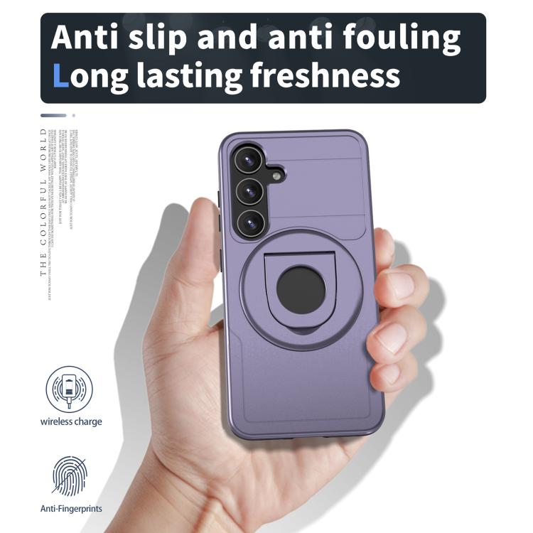 For Samsung Galaxy S24 5G Armor MagSafe Ring Holder Phone Case(Puple) - free shipping - PMC TechLife - Order now!
