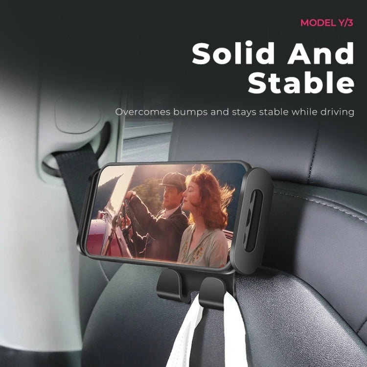 For Tesla Model 3 / Y Car Rear Seat Phone Tablet Holder, Style:Bracket Base - Car Holders by PMC TechLife | Online Shopping South Africa | PMC TechLife | Buy Now Pay Later Mobicred