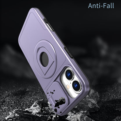 For iPhone 16 Camshield MagSafe Ring Holder Armor Phone Case(Purple) - iPhone 16 Cases by PMC Jewellery | Online Shopping South Africa | PMC Jewellery | Buy Now Pay Later Mobicred