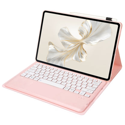 For Honor Pad 9 AH19 TPU Ultra-thin Detachable Bluetooth Keyboard Tablet Leather Case(Pink) - Huawei Keyboard by PMC Jewellery | Online Shopping South Africa | PMC Jewellery