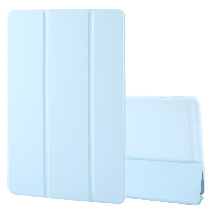 For Honor Pad 9 Tri-fold Silicone Leather Tablet Case(Ice Blue) - Honor by PMC Jewellery | Online Shopping South Africa | PMC Jewellery