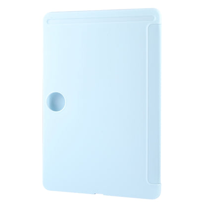 For Honor Pad 9 Tri-fold Silicone Leather Tablet Case(Ice Blue) - Honor by PMC Jewellery | Online Shopping South Africa | PMC Jewellery