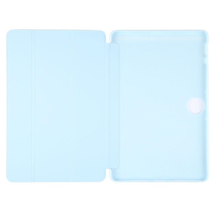 For Honor Pad 9 Tri-fold Silicone Leather Tablet Case(Ice Blue) - Honor by PMC Jewellery | Online Shopping South Africa | PMC Jewellery