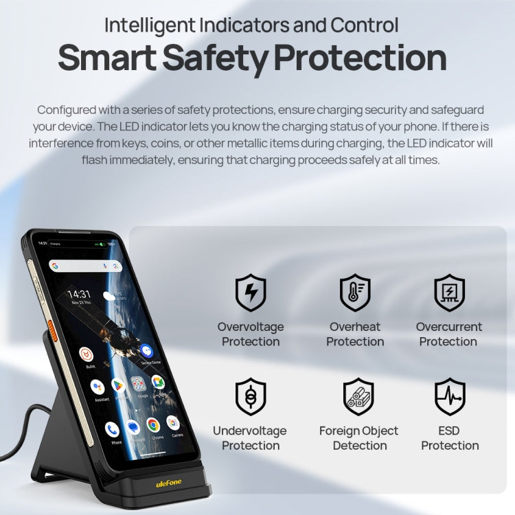 Ulefone WCS01 50W Air-cooled Wireless Charger Stand(Black) - free shipping - PMC Jewellery - Order now!