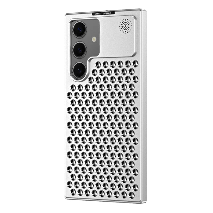 For Samsung Galaxy S24+ 5G R-JUST RJ58 Aromatherapy Metal Cooling Phone Case(Silver) - Galaxy S24+ 5G Cases by R-JUST | Online Shopping South Africa | PMC Jewellery