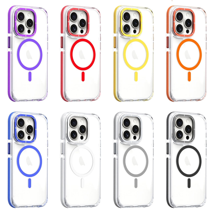 For iPhone 14 Dual-Color Clear Acrylic Hybrid TPU MagSafe Phone Case(Yellow) - iPhone 14 Cases by PMC Jewellery | Online Shopping South Africa | PMC Jewellery