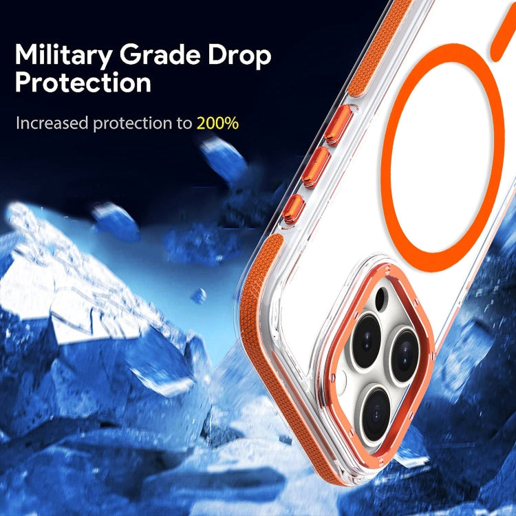 For iPhone 11 Pro Max Dual-Color Clear Acrylic Hybrid TPU MagSafe Phone Case(Red) - iPhone 11 Pro Max Cases by PMC TechLife | Online Shopping South Africa | PMC TechLife