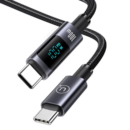 USAMS US-SJ671 Type-C To Type-C 100W Fast Charge Digital Display Data Cable, Length: 1.2m(Black) - USB-C & Type-C Cable by USAMS | Online Shopping South Africa | PMC Jewellery