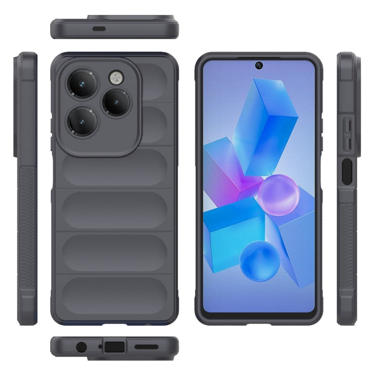 For Infinix Hot 40 Pro / Hot 40 Magic Shield TPU + Flannel Phone Case(Dark Grey) - Infinix Cases by PMC TechLife | Online Shopping South Africa | PMC TechLife | Buy Now Pay Later Mobicred