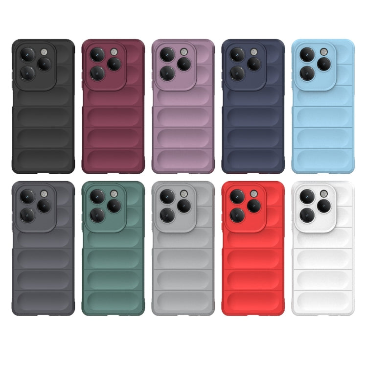 For Infinix Hot 40 Pro / Hot 40 Magic Shield TPU + Flannel Phone Case(Dark Grey) - Infinix Cases by PMC TechLife | Online Shopping South Africa | PMC TechLife | Buy Now Pay Later Mobicred