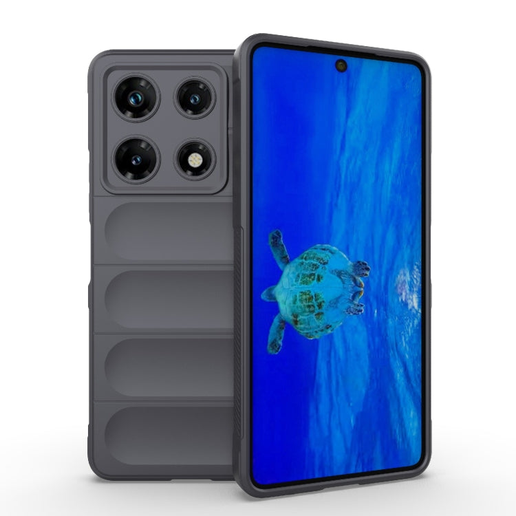 For Infinix Note 30 Pro X6788 Magic Shield TPU + Flannel Phone Case(Dark Grey) - Infinix Cases by PMC TechLife | Online Shopping South Africa | PMC TechLife | Buy Now Pay Later Mobicred