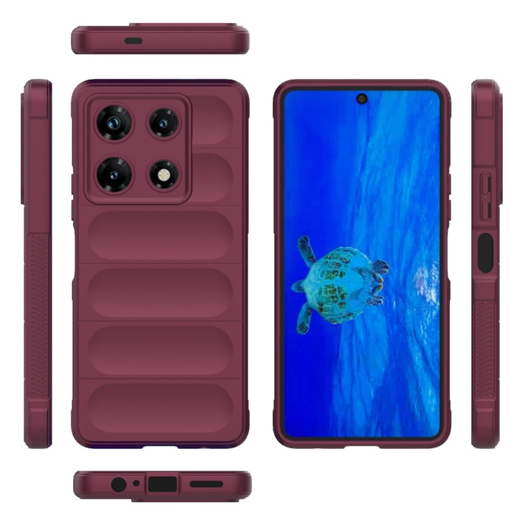 For Infinix Note 30 Pro X6788 Magic Shield TPU + Flannel Phone Case(Wine Red) - Infinix Cases by PMC Jewellery | Online Shopping South Africa | PMC Jewellery | Buy Now Pay Later Mobicred