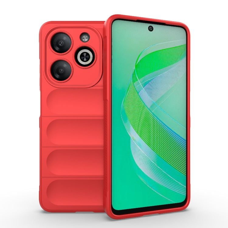 For Infinix Smart 8 Magic Shield TPU + Flannel Phone Case(Red) - Infinix Cases by PMC TechLife | Online Shopping South Africa | PMC TechLife | Buy Now Pay Later Mobicred
