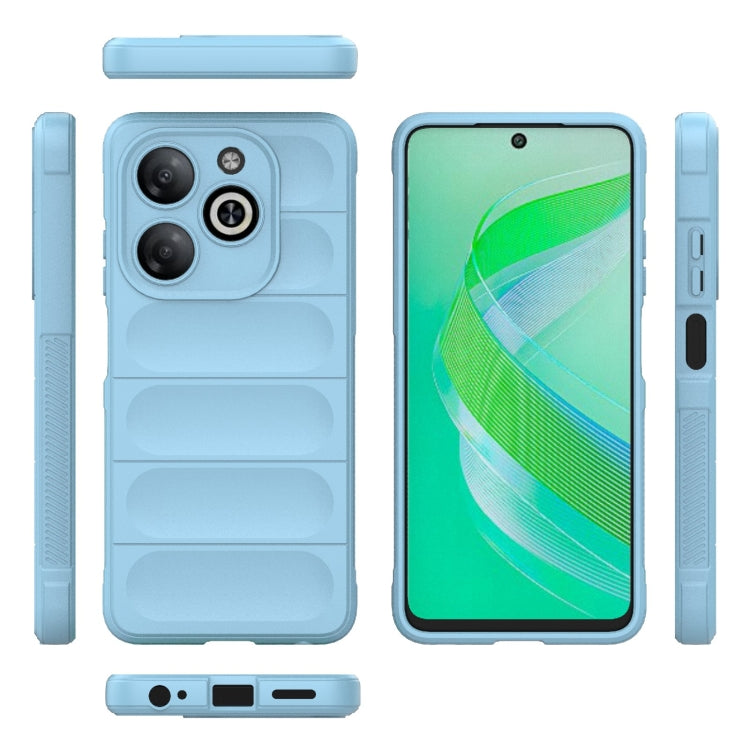 For Infinix Smart 8 Magic Shield TPU + Flannel Phone Case(Light Blue) - Infinix Cases by PMC Jewellery | Online Shopping South Africa | PMC Jewellery | Buy Now Pay Later Mobicred