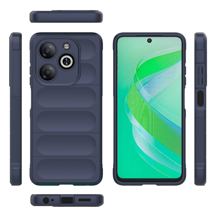 For Infinix Smart 8 Magic Shield TPU + Flannel Phone Case(Dark Blue) - Infinix Cases by PMC Jewellery | Online Shopping South Africa | PMC Jewellery | Buy Now Pay Later Mobicred