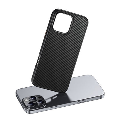 For iPhone 16 Pro Max Kevlar Fiber Shockproof MagSafe Phone Case(Black) - iPhone 16 Pro Max Cases by PMC Jewellery | Online Shopping South Africa | PMC Jewellery | Buy Now Pay Later Mobicred