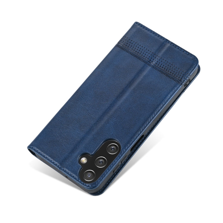 For Samsung Galaxy A25 5G AZNS Magnetic Calf Texture Flip Leather Phone Case(Dark Blue) - Galaxy Phone Cases by AZNS | Online Shopping South Africa | PMC Jewellery