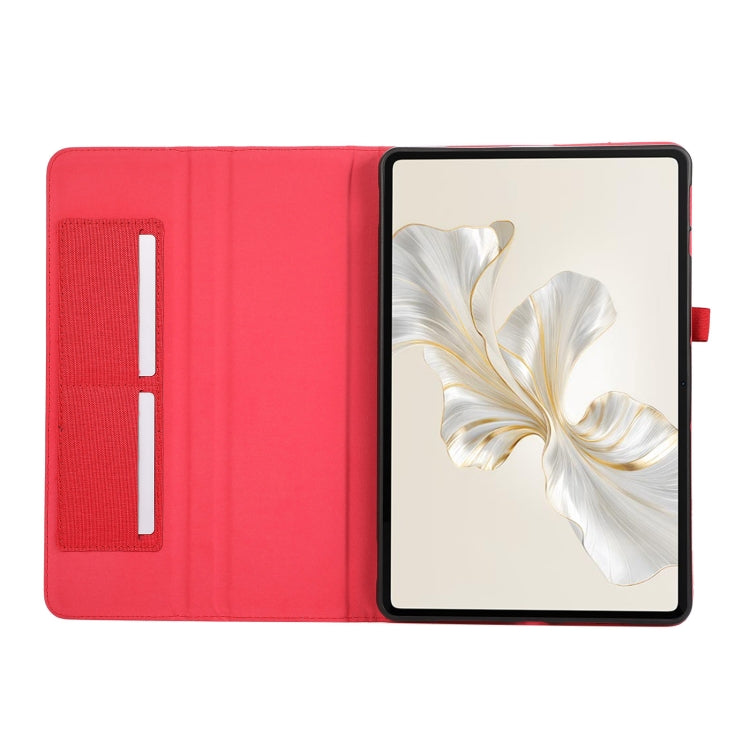 For Honor Pad 9 Fabric Texture Horizontal Flip Leather Tablet Case(Red) - free shipping - PMC TechLife - Order now!
