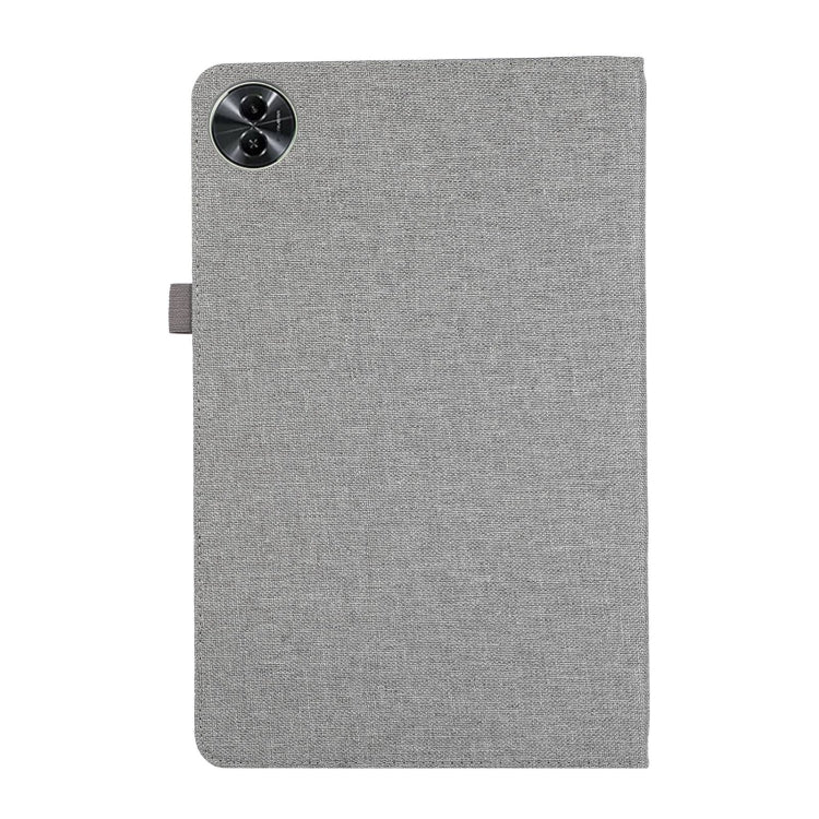 For Honor MagicPad 2 12.3 Fabric Texture Horizontal Flip Leather Tablet Case(Gray) - Honor by PMC TechLife | Online Shopping South Africa | PMC TechLife | Buy Now Pay Later Mobicred