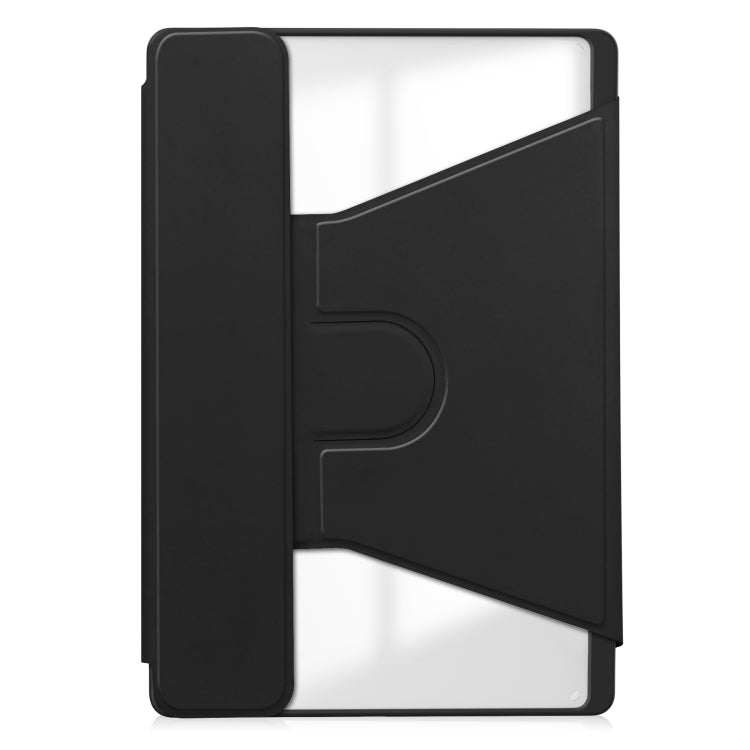 For Lenovo Tab M11/Xiaoxin Pad 11 2024 360 Rotation Transparent Smart Leather Case(Black) - Lenovo by PMC Jewellery | Online Shopping South Africa | PMC Jewellery | Buy Now Pay Later Mobicred