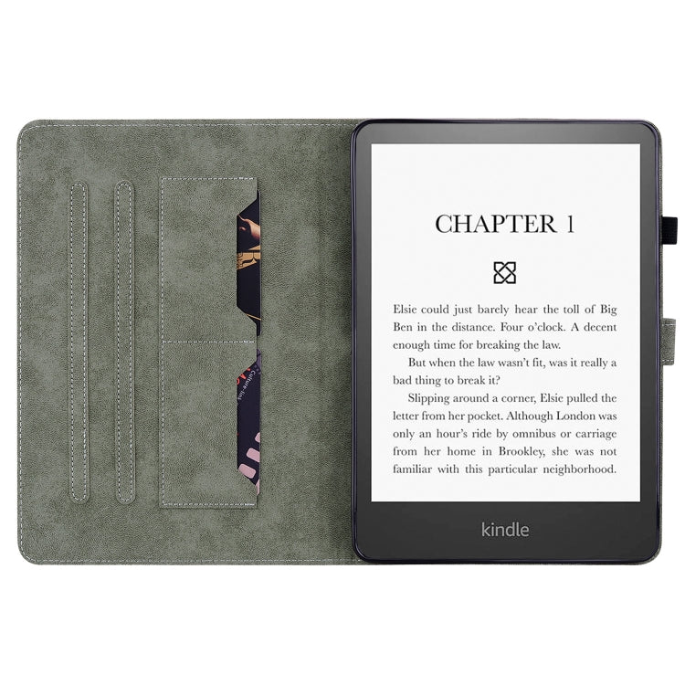 For Amazon Kindle Paperwhite 5 2024 Tiger Pattern Flip Leather Tablet Case(Black) - free shipping - PMC Jewellery - Order now!
