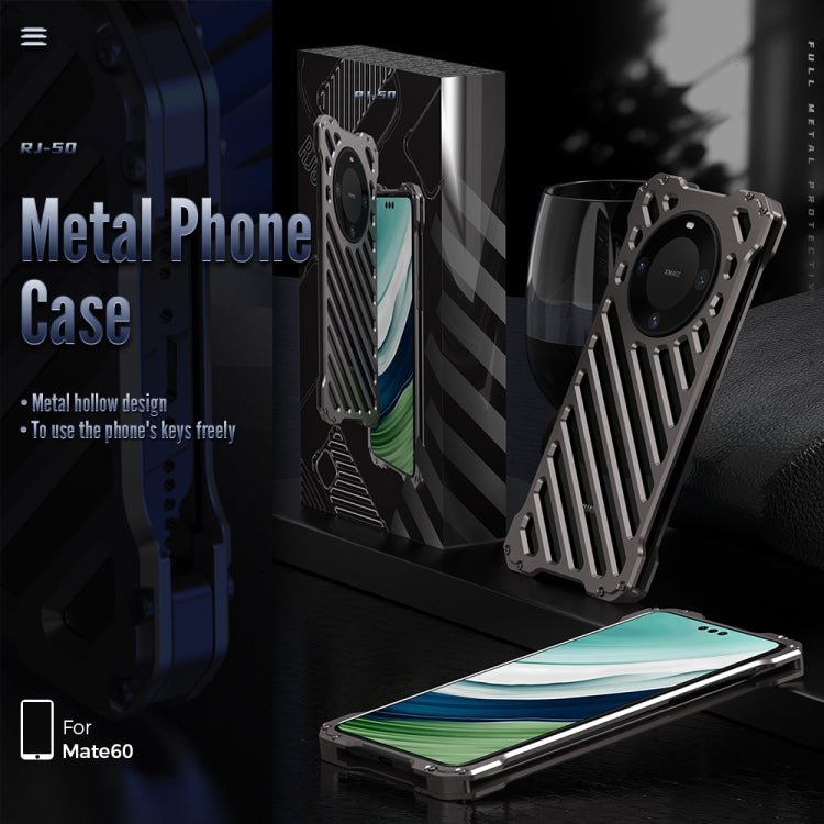 For Huawei Mate 60 R-JUST Breathable Armor Phone Case(Space Grey) - Huawei Cases by R-JUST | Online Shopping South Africa | PMC TechLife | Buy Now Pay Later Mobicred