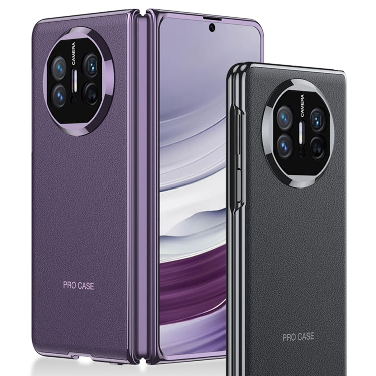 For Huawei Mate X5 GKK Leather Ultra-thin Electroplating Shockproof Phone Case(Purple) - Huawei Cases by GKK | Online Shopping South Africa | PMC Jewellery | Buy Now Pay Later Mobicred