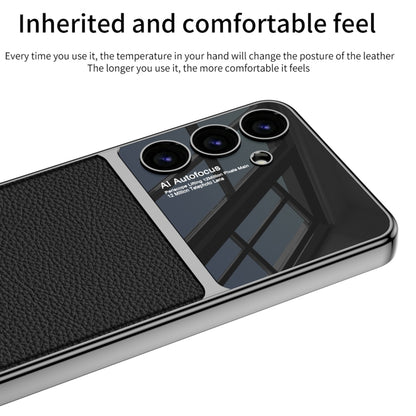 For Samsung Galaxy S24 5G GKK Plating TPU + Leather Full Coverage Phone Case(Carbon Fibre) - Galaxy Phone Cases by GKK | Online Shopping South Africa | PMC Jewellery | Buy Now Pay Later Mobicred