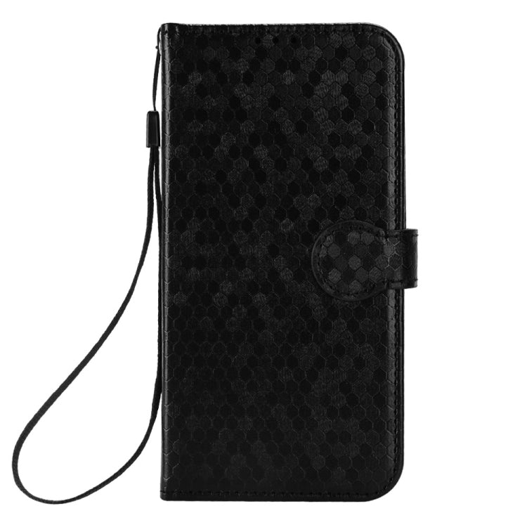 For Motorola Moto G Play 4G 2024 Honeycomb Dot Texture Leather Phone Case(Black) - Motorola Cases by PMC Jewellery | Online Shopping South Africa | PMC Jewellery | Buy Now Pay Later Mobicred