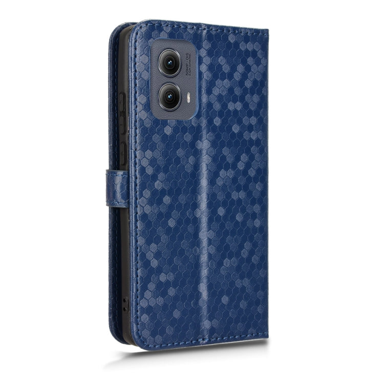 For Motorola Edge 5G 2024 Honeycomb Dot Texture Leather Phone Case(Blue) - Motorola Cases by PMC Jewellery | Online Shopping South Africa | PMC Jewellery | Buy Now Pay Later Mobicred