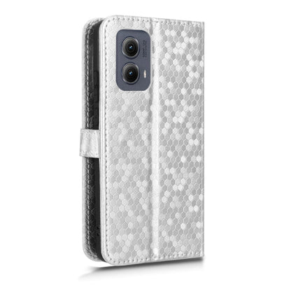 For Motorola Edge 5G 2024 Honeycomb Dot Texture Leather Phone Case(Silver) - Motorola Cases by PMC Jewellery | Online Shopping South Africa | PMC Jewellery | Buy Now Pay Later Mobicred