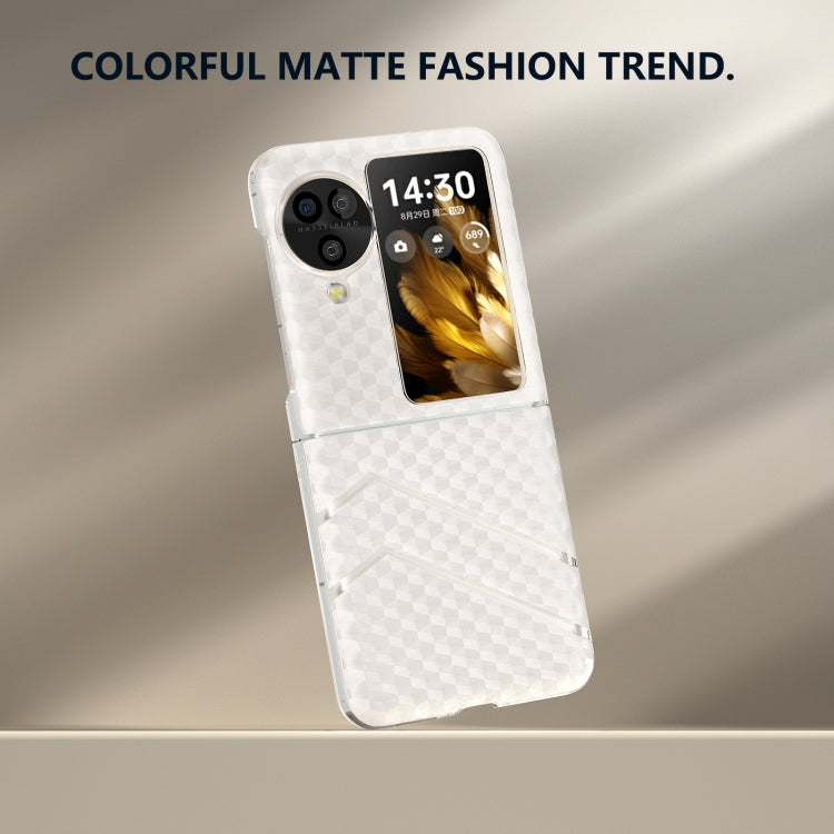 For OPPO Find N3 Flip Wave Pattern Transparent Frosted Phone Case - Find N3 Flip Cases by PMC TechLife | Online Shopping South Africa | PMC TechLife | Buy Now Pay Later Mobicred
