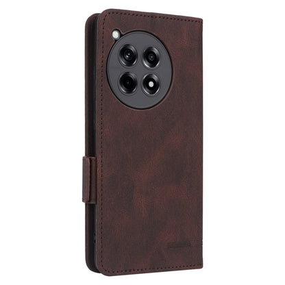 For OnePlus Ace 3 5G Magnetic Clasp Leather Phone Case(Brown) - OnePlus Cases by PMC Jewellery | Online Shopping South Africa | PMC Jewellery | Buy Now Pay Later Mobicred