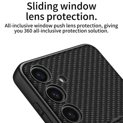 For Samsung Galaxy S24+ 5G GKK Skin Feel Leather Fold Holder Phone Case(Carbon Fiber Texture) - Galaxy S24+ 5G Cases by GKK | Online Shopping South Africa | PMC Jewellery | Buy Now Pay Later Mobicred