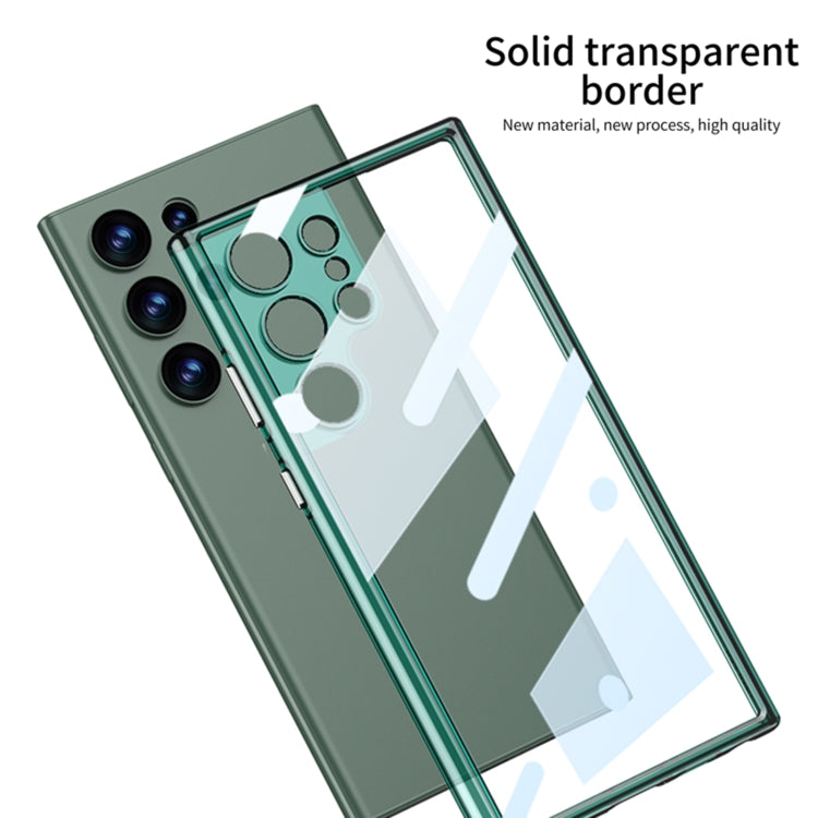 For Samsung Galaxy S24 Ultra 5G GKK Space Frame Transparent PC + TPU Phone Case(Transparent Green) - Galaxy S24 Ultra 5G Cases by GKK | Online Shopping South Africa | PMC Jewellery | Buy Now Pay Later Mobicred