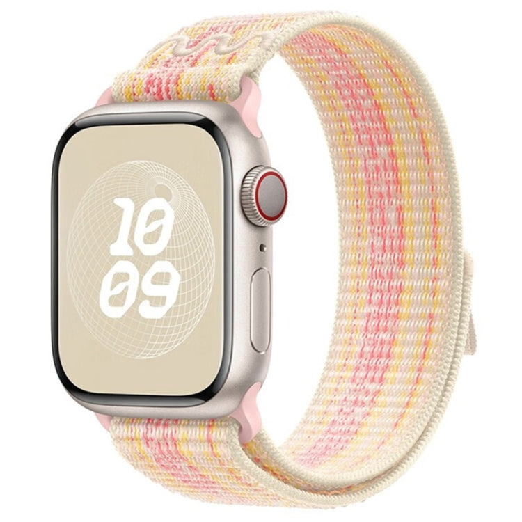 For Apple Watch Ultra 2 49mm Loop Nylon Watch Band(Starlight Pink) - Watch Bands by PMC Jewellery | Online Shopping South Africa | PMC Jewellery | Buy Now Pay Later Mobicred