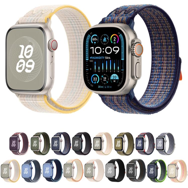For Apple Watch Series 7 41mm Loop Nylon Watch Band(Milky White) - free shipping - PMC TechLife - Order now!