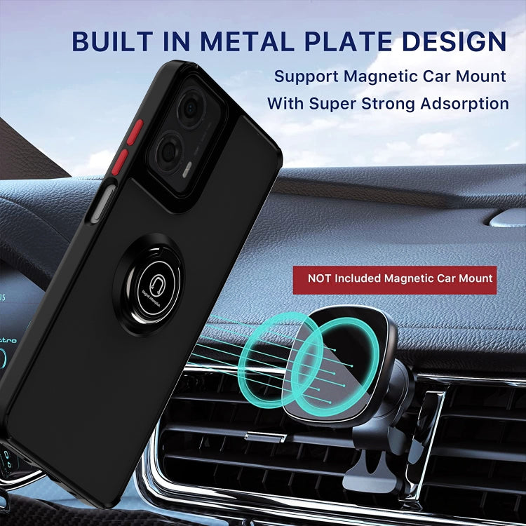 For Motorola Moto G24 / G04 Q Shadow 1 Series TPU + PC Phone Case with Ring(Black+Red) - Motorola Cases by PMC Jewellery | Online Shopping South Africa | PMC Jewellery | Buy Now Pay Later Mobicred