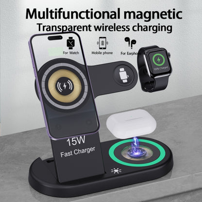 H50 4 in 1 Multi-function Magnetic Wireless Charger(Black) - Wireless Charger by PMC Jewellery | Online Shopping South Africa | PMC Jewellery