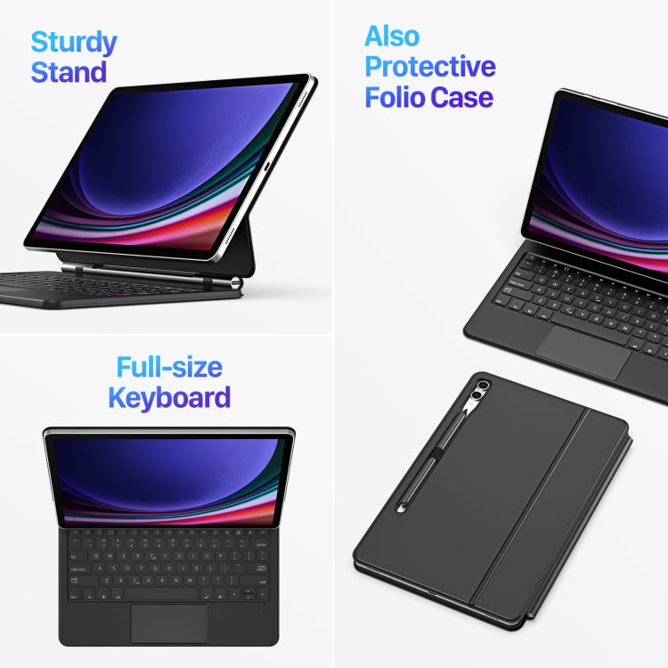 For Samsung Galaxy Tab S9+ / S8+ / S7+ DUX DUCIS MK Series Floating Magnetic Keyboard Tablet Leather Case - Samsung Keyboard by DUX DUCIS | Online Shopping South Africa | PMC Jewellery