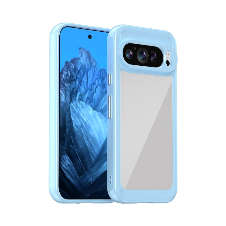 For Google Pixel 9 Colorful Series Acrylic Hybrid TPU Phone Case(Blue) - Google Cases by PMC Jewellery | Online Shopping South Africa | PMC Jewellery | Buy Now Pay Later Mobicred