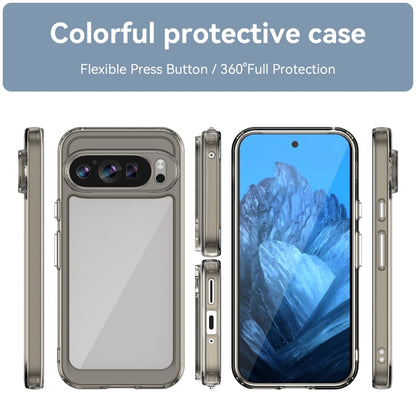 For Google Pixel 9 Colorful Series Acrylic Hybrid TPU Phone Case(Transparent Grey) - Google Cases by PMC Jewellery | Online Shopping South Africa | PMC Jewellery | Buy Now Pay Later Mobicred