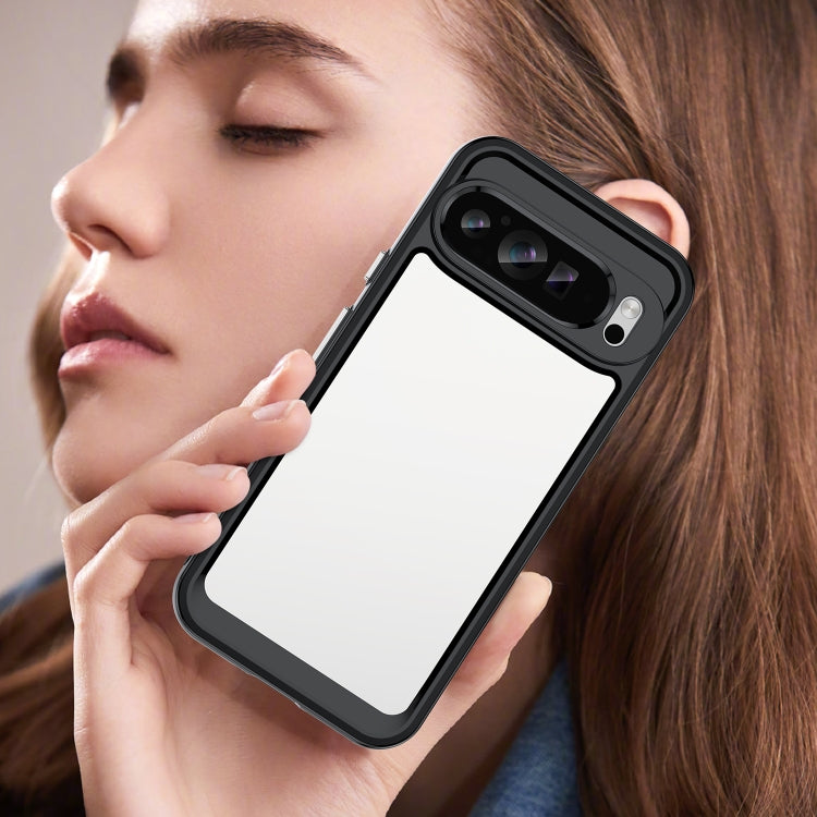 For Google Pixel 9 Pro Colorful Series Acrylic Hybrid TPU Phone Case(Black) - Google Cases by PMC TechLife | Online Shopping South Africa | PMC TechLife | Buy Now Pay Later Mobicred