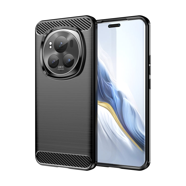 For Honor Magic 6 Pro Carbon Fiber Brushed Texture TPU Phone Case(Black) - Honor Cases by PMC TechLife | Online Shopping South Africa | PMC TechLife