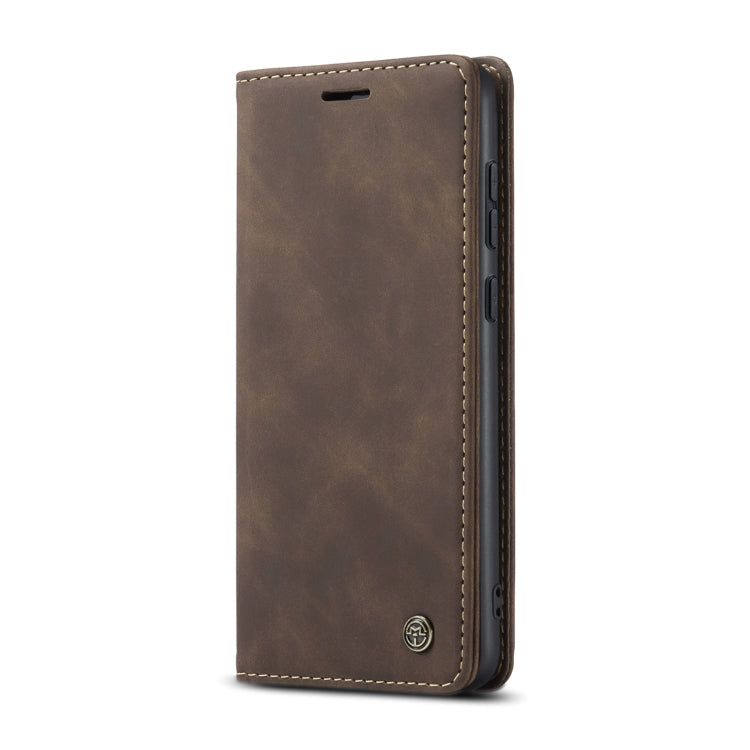 For OnePlus 12 CaseMe 013 Retro Frosted Flip Leather Phone Case(Coffee) - OnePlus Cases by CaseMe | Online Shopping South Africa | PMC Jewellery | Buy Now Pay Later Mobicred