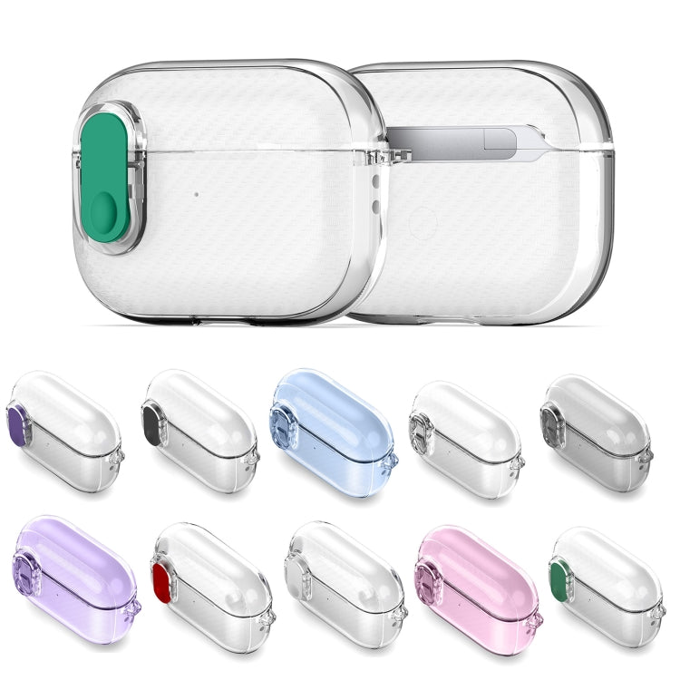 For AirPods Pro 2 DUX DUCIS PECK Series Split Transparent Carbon Fiber Earphone Case(Blue) - For AirPods Pro 2 by DUX DUCIS | Online Shopping South Africa | PMC Jewellery | Buy Now Pay Later Mobicred