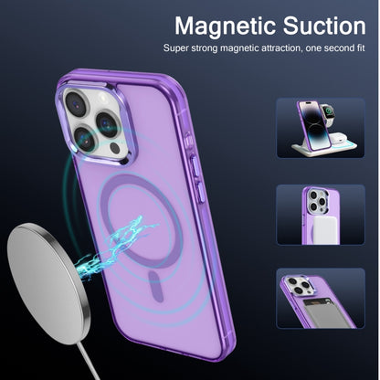 For iPhone 15 Plus Electroplated IMD Magsafe PC Hybrid TPU Phone Case(Purple) - iPhone 15 Plus Cases by PMC Jewellery | Online Shopping South Africa | PMC Jewellery